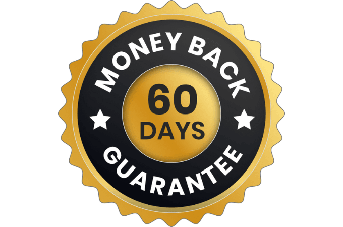 Cardio Slim Tea 60-day 100% satisfaction money back guarantee badge
